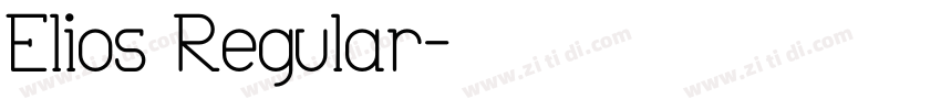 Elios Regular字体转换